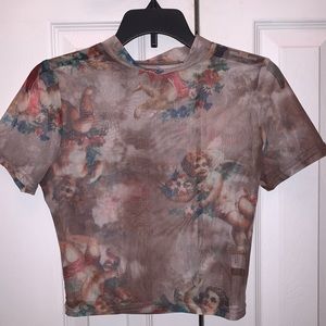 Angel mesh crop top